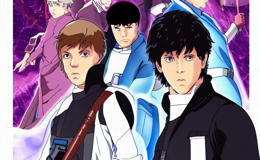 Image similar to luke skywalker in ghost in the shell adult anime style