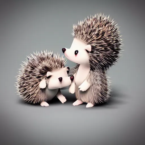 Image similar to cute fumo plush of a hedgehog girl with prickly spines, character design contest winner, silhouette, artstation, vray, anime girl, black and white and read, heart