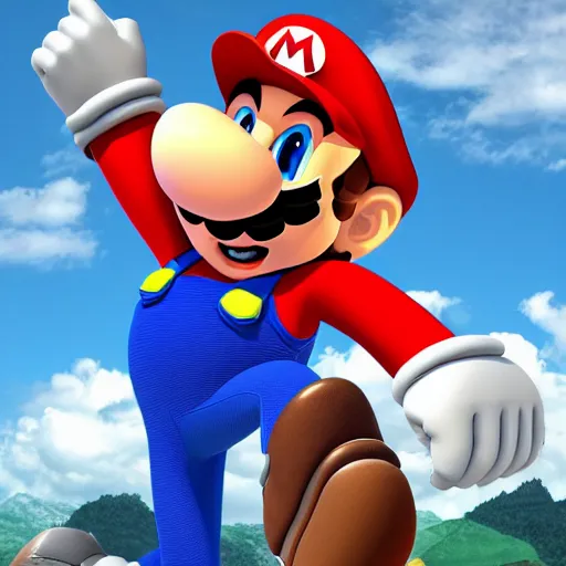 Prompt: mario combined with sonic