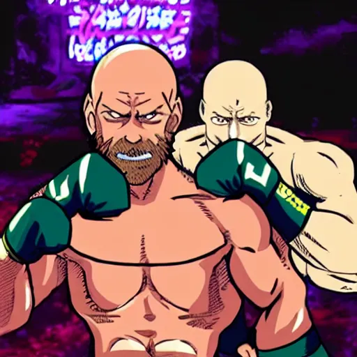 Image similar to chuck norris punching out saitama