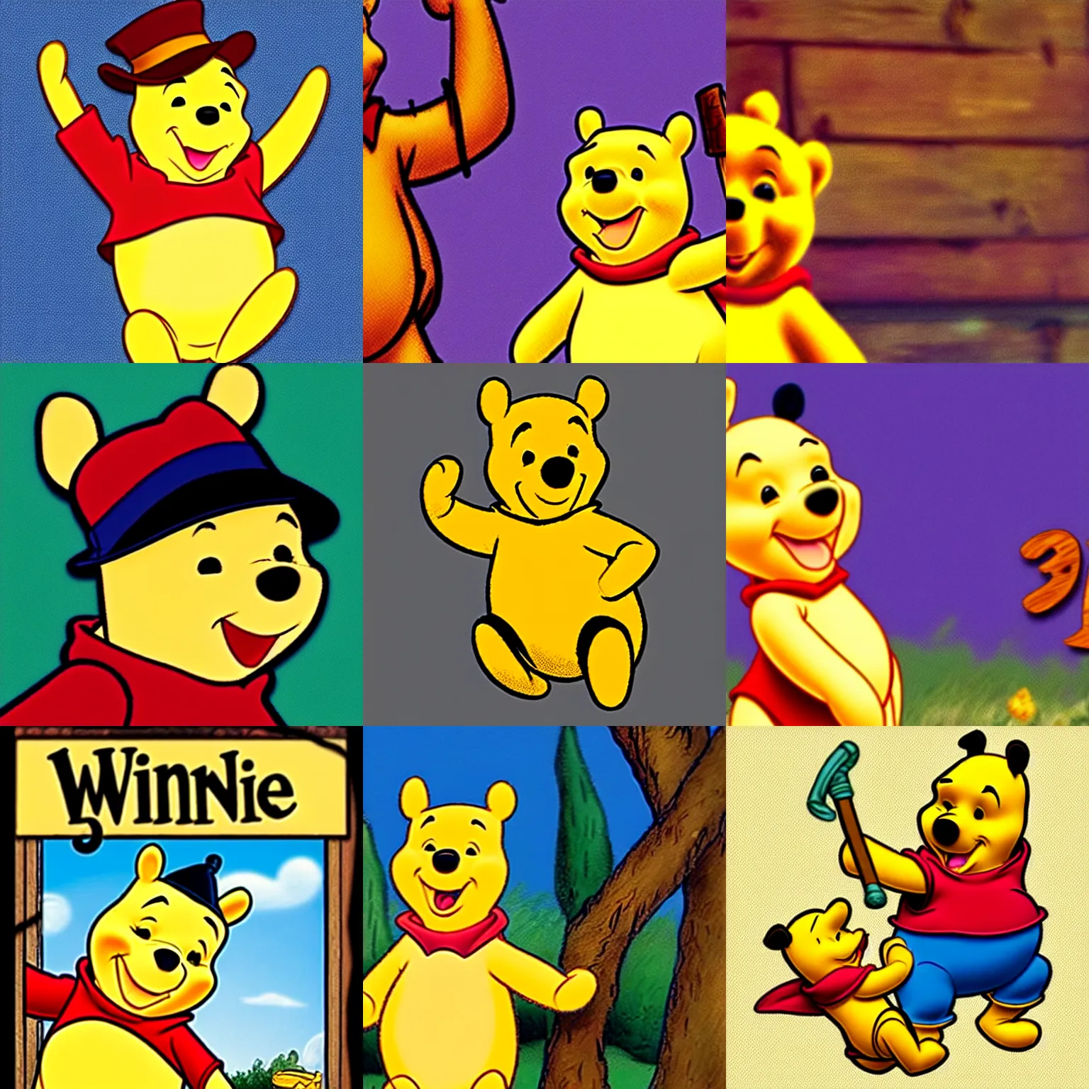 Prompt: winnie the pooh as a gangster, outlaw