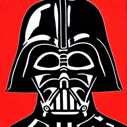 Image similar to darth vader, pop art