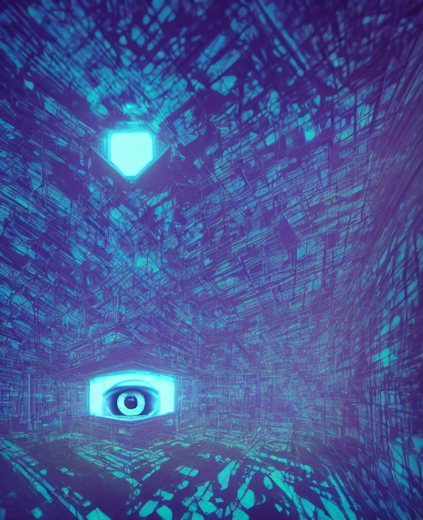 Image similar to trapped in my conscious, sky falling, look me inside of my eyes, transparent holographic being, holographic, thermal holographic species, intricate artwork by beeple. octane render, trending on artstation, greg rutkowski very coherent symmetrical artwork. cinematic, hyper realism, high detail, octane render, 8 k