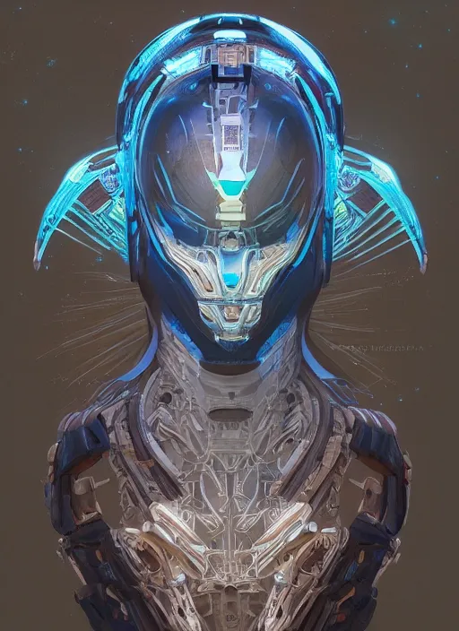 Prompt: symmetry!! portrait of alien made of parts of an astronaut in the style of horizon zero dawn, machine face, intricate, elegant, highly detailed, digital painting, artstation, concept art, smooth, sharp focus, illustration, art by artgerm and greg rutkowski and alphonse mucha, 8 k