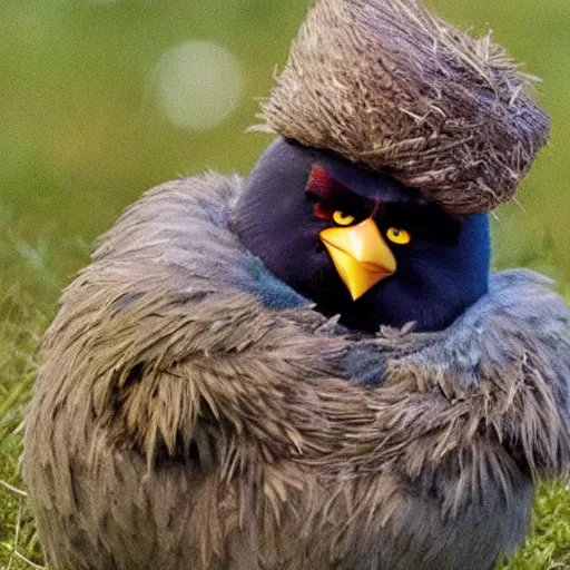 Prompt: angry birds in real life