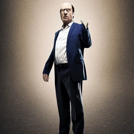 Prompt: Saul Goodman as Walter White, 4k, fullbody