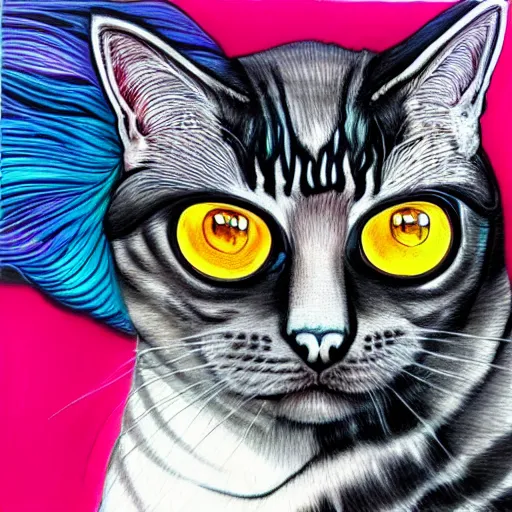 Image similar to A cyborg cat, realistic, sharp focus, 8k high definition, insanely detailed, intricate, elegant, art by Harumi Hironaka