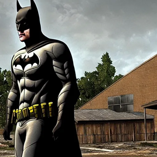 Image similar to batman in the walking dead photorealism 4 k detailed super realistic