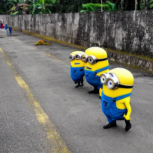 Image similar to minion committing war crimes in vietnam