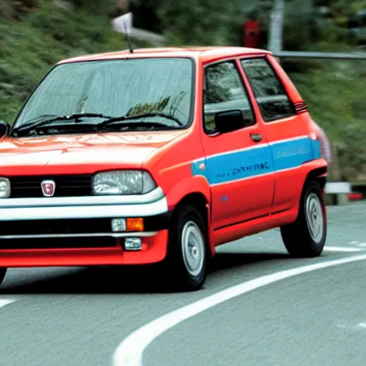 Image similar to shirako takamoto driving a fiat uno