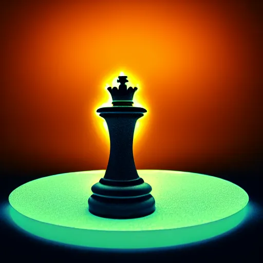 Image similar to vintage instamatic photo of a queen chess piece made of light, bio mechanical, Puddles, Isometric 3D, centered, smooth 3D Illustration, Cinematic Matte Painting, volumetric lighting ,