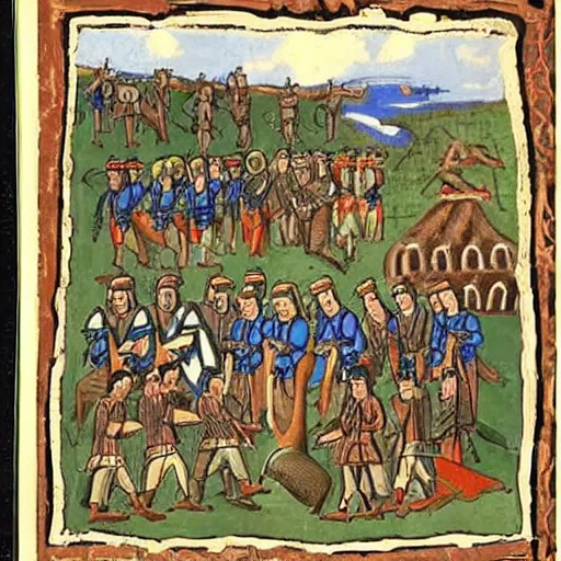 Image similar to a description of ww 2 painted by winchester psalter.