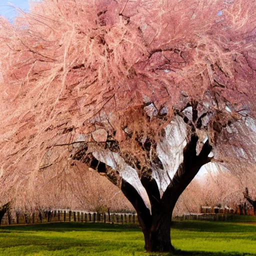 Prompt: a gorgeous peach tree