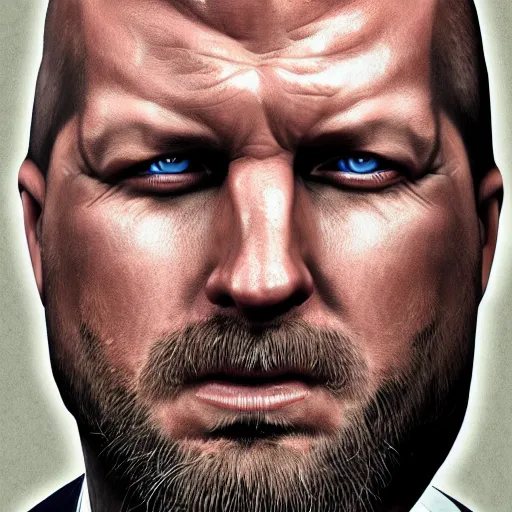 Prompt: Portrait of Triple H, wwe, digital art, realistic, detailed, artstation