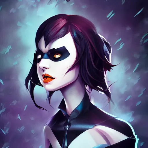 Image similar to Tim Burton as Batman, ambient lighting, 4k, anime key visual, lois van baarle, ilya kuvshinov, rossdraws, artstation