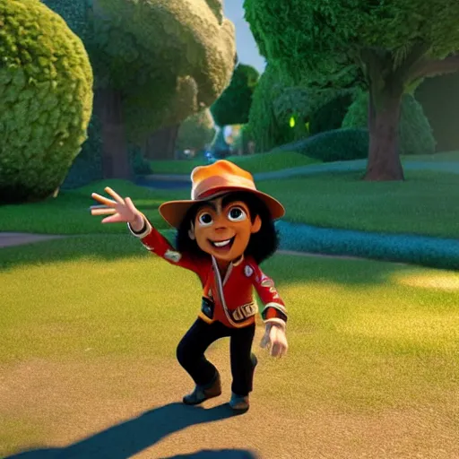 Image similar to michael jackson as a pixar disney character from up ( 2 0 0 9 ), unreal engine, octane render, 3 d render, photorealistic