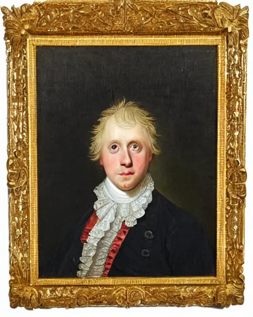 Prompt: a 1 7 0 0 s portrait of boris johnson