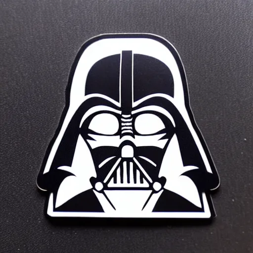 Image similar to symmetrical die cut sticker, darth vader