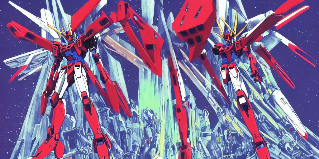Prompt: risograph grainy painting of gigantic huge evangelion - like gundam mech face with huge earrings and glasses with a lot of details and lasers, covered with plants, half - life 2 scene, by moebius and dirk dzimirsky and satisho kon, close - up wide portrait