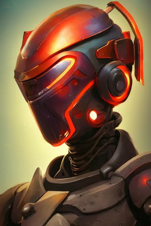 Image similar to epic mask helmet robot ninja portrait stylized as fornite style game design fanart by concept artist gervasio canda, behance hd by jesper ejsing, by rhads, makoto shinkai and lois van baarle, ilya kuvshinov, rossdraws global illumination radiating a glowing aura global illumination ray tracing hdr render in unreal engine 5