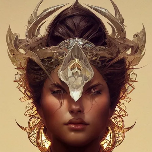 Prompt: mega logo symbol, western, d & d, fantasy, intricate, elegant, highly detailed, digital painting, artstation, concept art, matte, sharp focus, illustration, art by artgerm and greg rutkowski and alphonse mucha