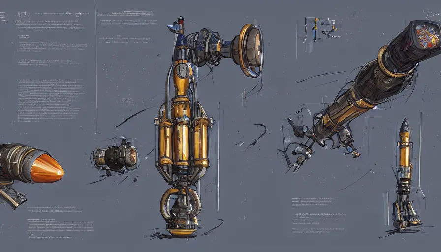 Image similar to visual storytelling, concept art of rocket engines by jama jurabaev, extremely detailed, trending on artstation, high quality, brush stroke