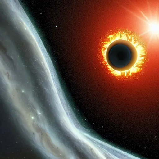 Image similar to black hole eating the sun