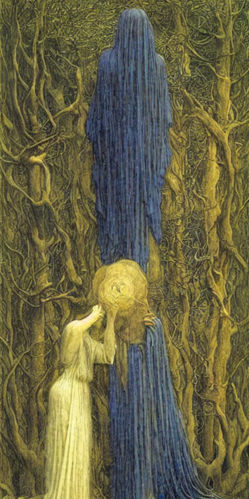 Image similar to Portrait of a druid, by Jean Delville