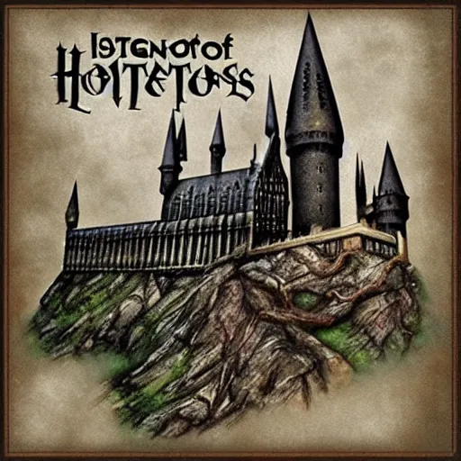 Image similar to hogwarts in style of silent hill