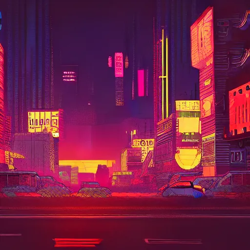 Image similar to night city, retro wave, night, neon, post - soviet cyberpunk, russian doomer cyberpunk, pixel art, high detail, sharp focus, different angles, 4 k