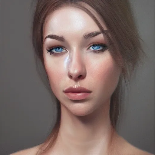 Image similar to portrait of andrew tate as a beautiful young woman, cute, trending on artstation, realism, realistic, photorealism,, f 3. 5, behance hd, beautiful, soft