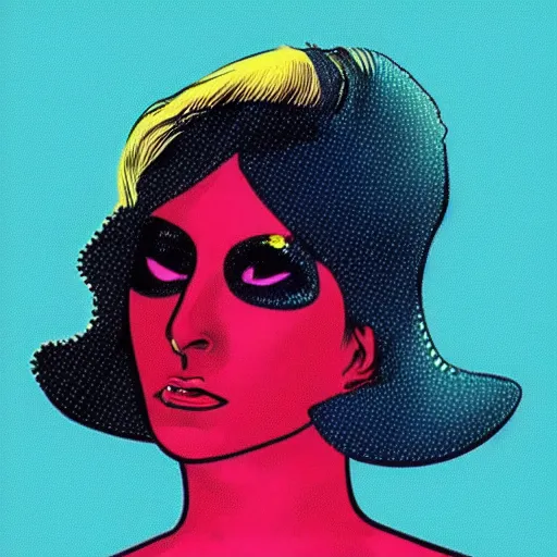 Image similar to “ lady gaga retro minimalist portrait by jean giraud, moebius starwatcher comic, 8 k ”