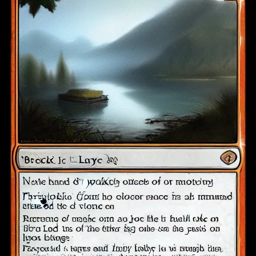 Prompt: the sound of a mysterious voice beckons from the misty lake, nature, magic the gathering, d&d, romantic, Friedrich