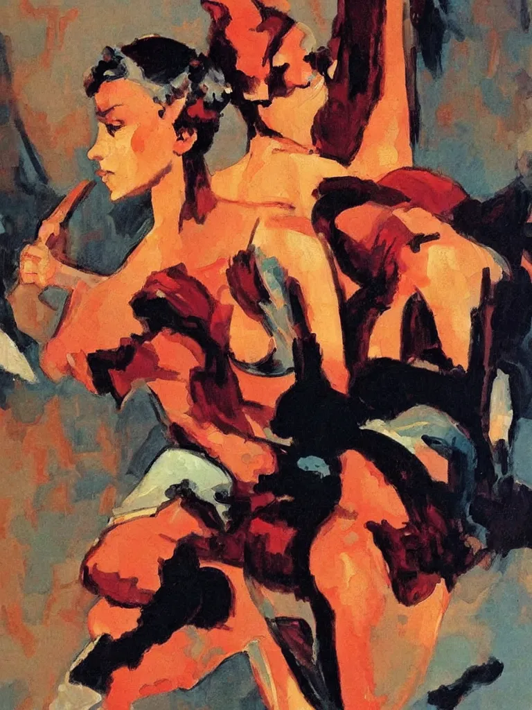 Image similar to painting, oil painting by john watkiss