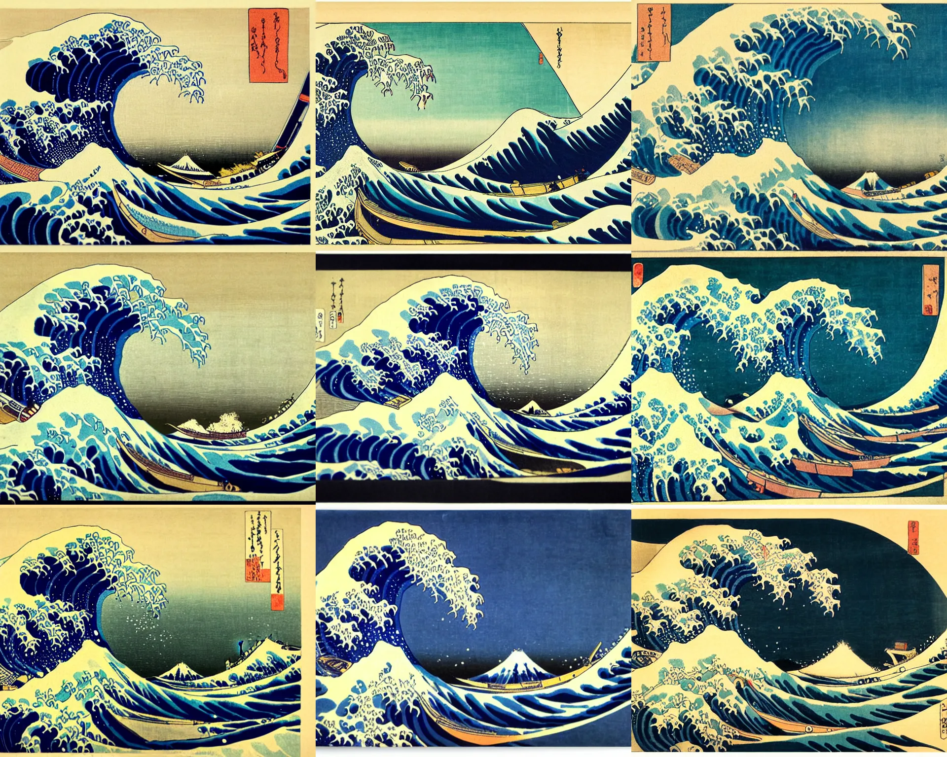 Prompt: The Great Submarine off Kanagawa by Hokusai