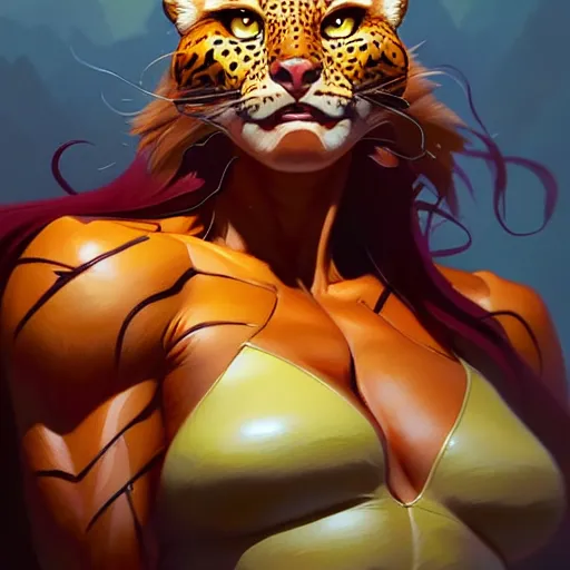 Image similar to majestic cheetara, thundercats, portrait, highly detailed, digital painting, trending on artstation, concept art, sharp focus, illustration, art by artgerm and greg rutkowski and alphonse mucha and magali villeneuve