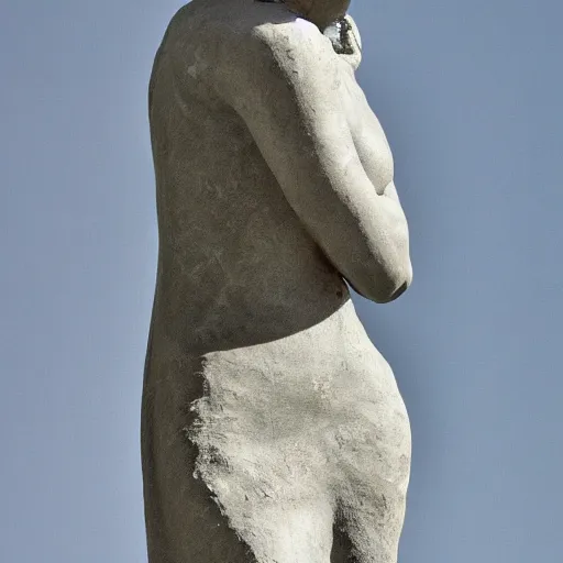 Image similar to stone statue of a dress