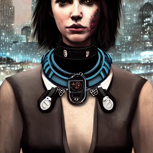 Image similar to joe biden cyberpunk wearing technological collar around neck, realistic, art, beautiful, 4K, collar, choker, collar around neck, punk, artstation, detailed, female, woman, choker, dark, collar, choker,