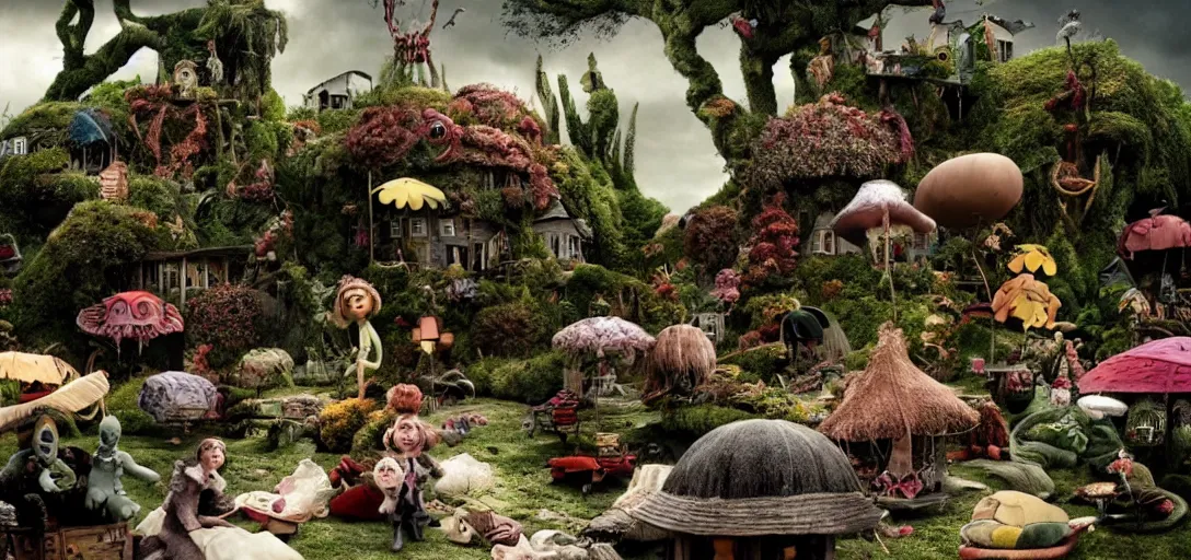 Image similar to a very high resolution image from a new movie. environment. photorealistic, photography, directed by tim burton