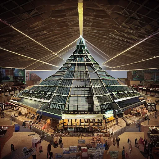 Bass pro shop pyramid in Memphis, year 2134