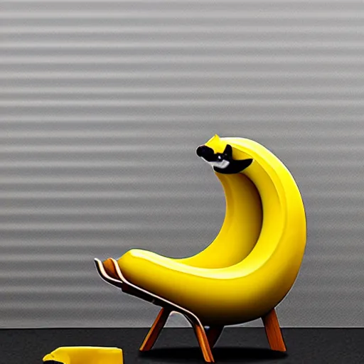 Image similar to design of a banana - shaped chair