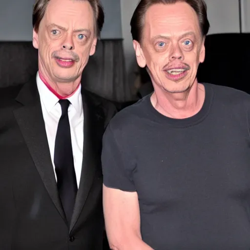 Image similar to steve buscemi turning into arnold schwarzeneggar