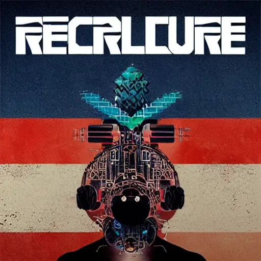 Prompt: album cover for electronic music by The Designer's Republic