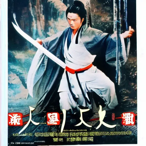Image similar to wuxia, xianxia, shenmo fantasy, xuanhuan fantasy, martial artist, qi blast, 1 9 8 3 cinematic movie, hong kong movie