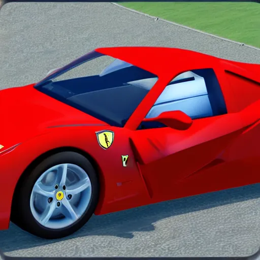 Prompt: a ferrari in roblox