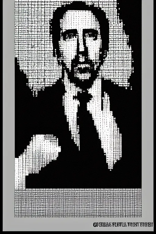 Image similar to Portrait of Nicholas Cage, pixel art