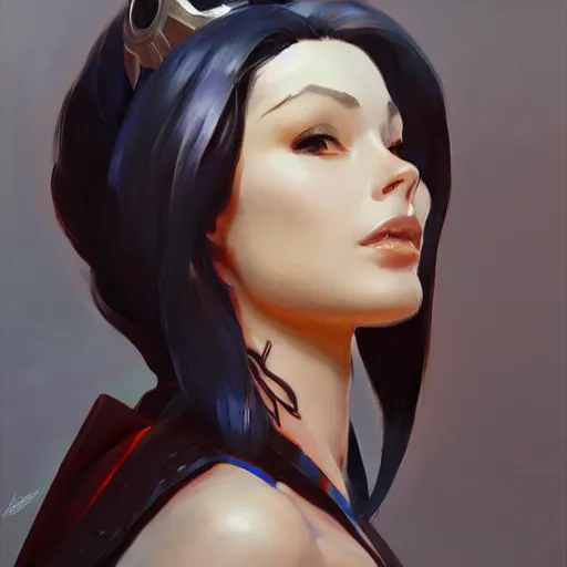 Prompt: greg manchess portrait painting of arwen as overwatch character, medium shot, asymmetrical, profile picture, organic painting, sunny day, matte painting, bold shapes, hard edges, street art, trending on artstation, by huang guangjian and gil elvgren and sachin teng