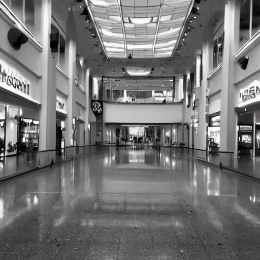 Image similar to photo of an empty mall from early 2000’s taken on an iphone 4