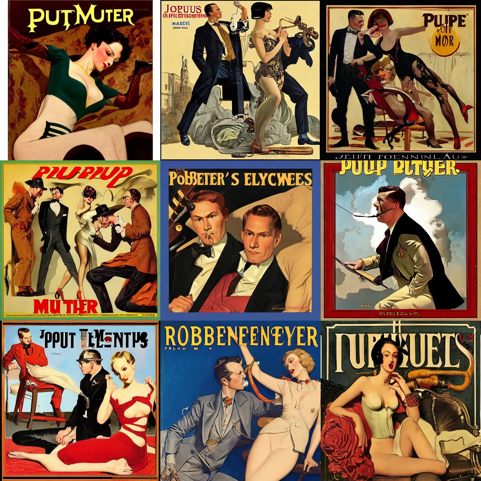 Prompt: pulp art, artwork by Joseph Leyendecker and Robert McGinnis and Alfred Henry Maurer music album cover