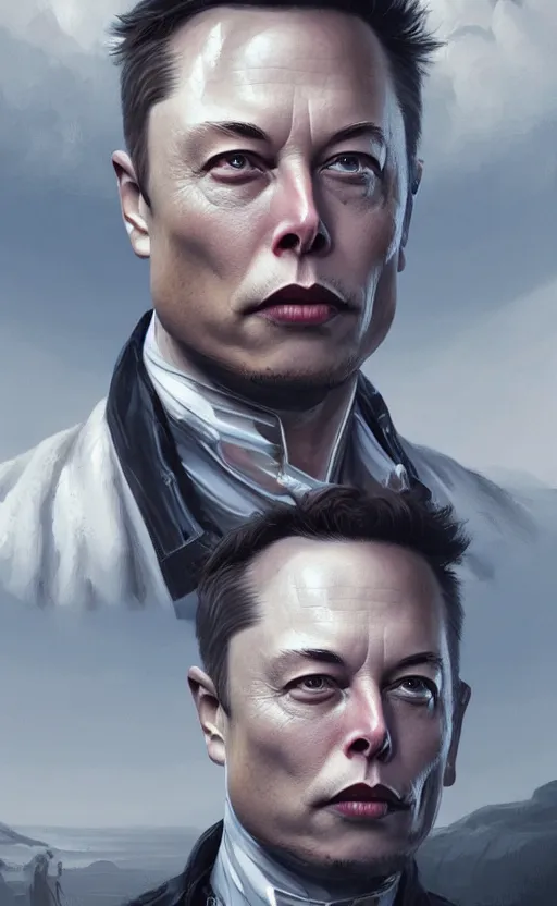 Prompt: Elon Musk as a robot from Westworld, masterpiece digital painting by Greg Rutkowski, Alex Grey, artstation, 4k wallpaper